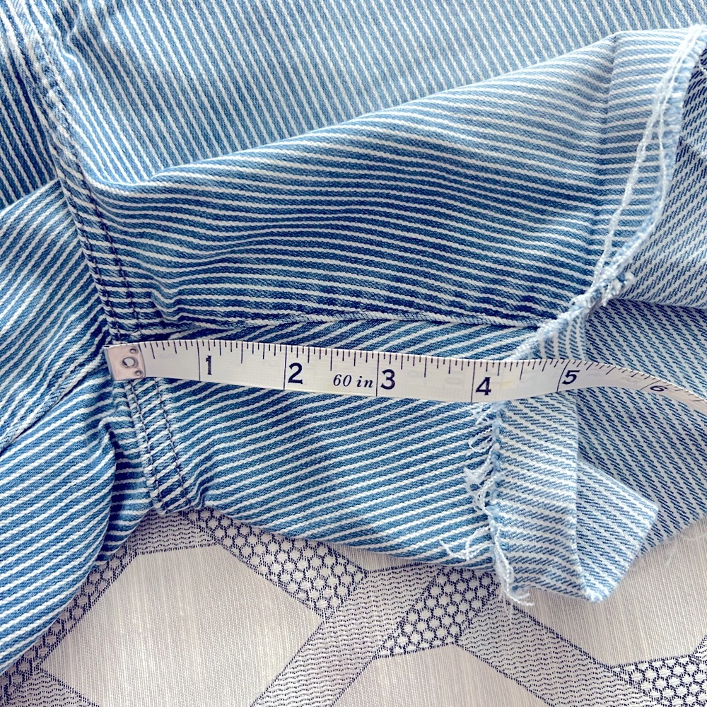 Vintage Calvin Klein Jeans Striped Jean Shorts size 10 - Picture 6 of 7